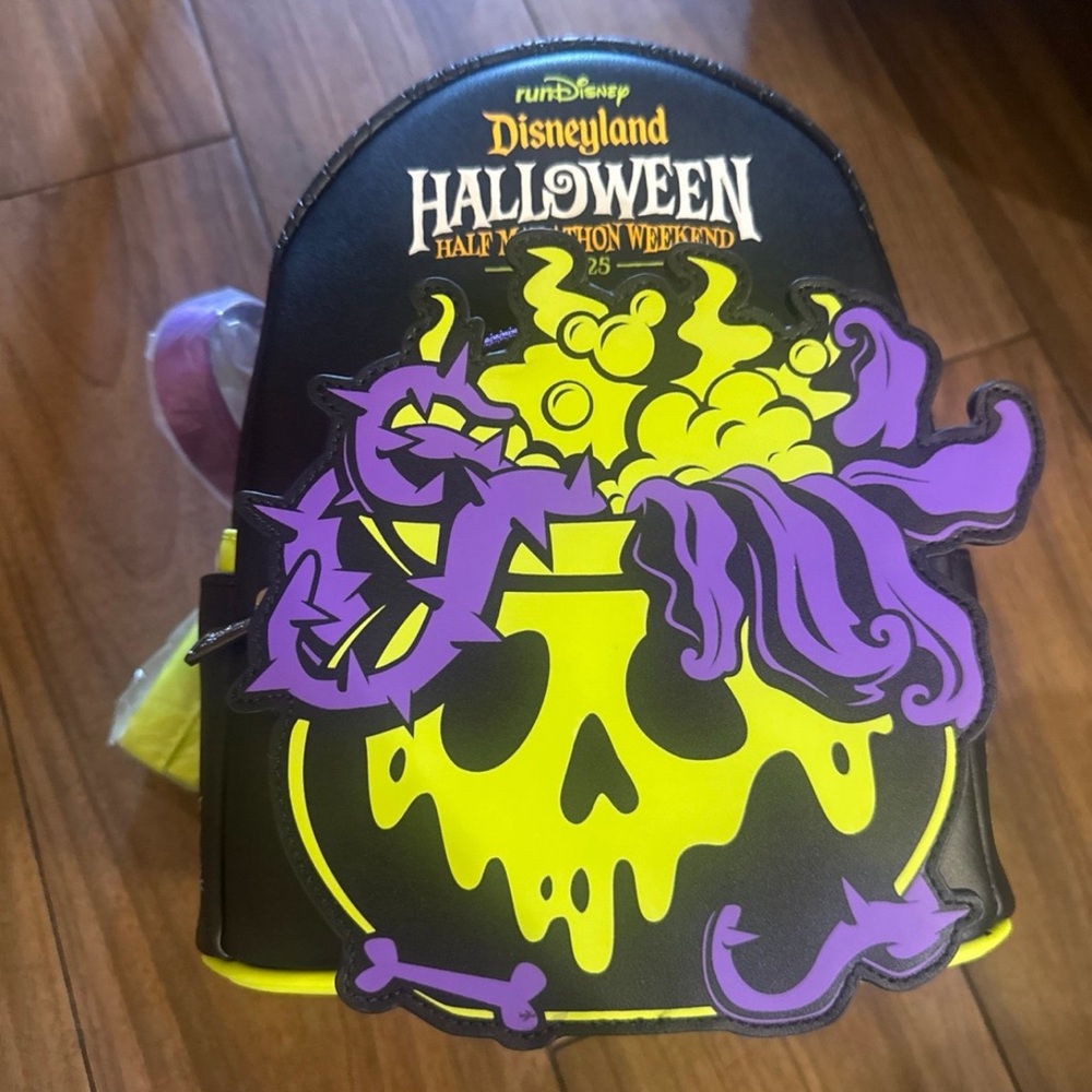 Loungefly Halloween Cauldron Backpack - Black, Yellow, Purple